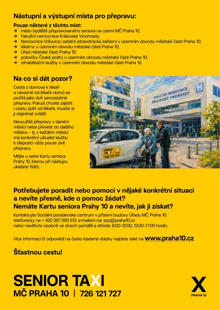 Leták Senior taxi MČ Praha 10 – strana 2
